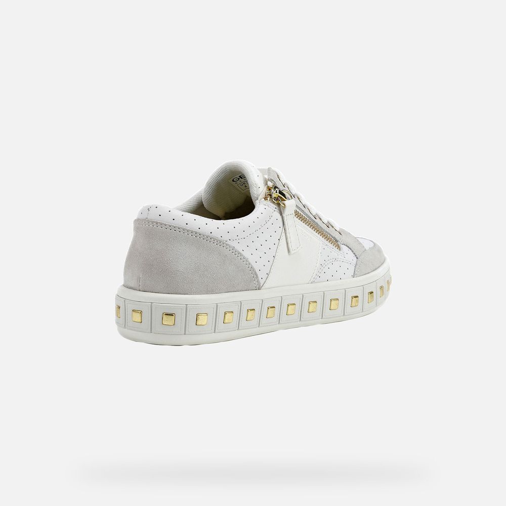 Geox Sneakers White Leelù - Geox Womens Shoes - CFIWOT042